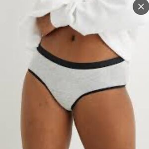 NWT Sealed Package Aerie Period Underwear Grey Size XXL 95% Cotton